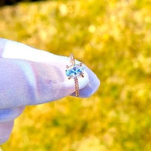Solid 14k gold 1.5ct oval moissanite ring with side diamond
